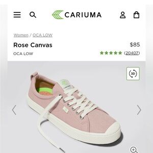 Cariuma‎ women's OCA low Rose canvas size 7 sneaker